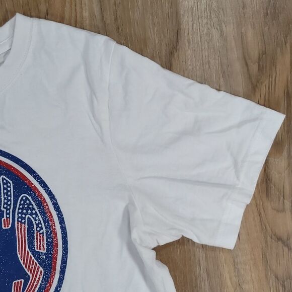 🔸️Levi's White & Blue Graphic Logo Short Sleeve Top Youth Large - Picture 6 of 11